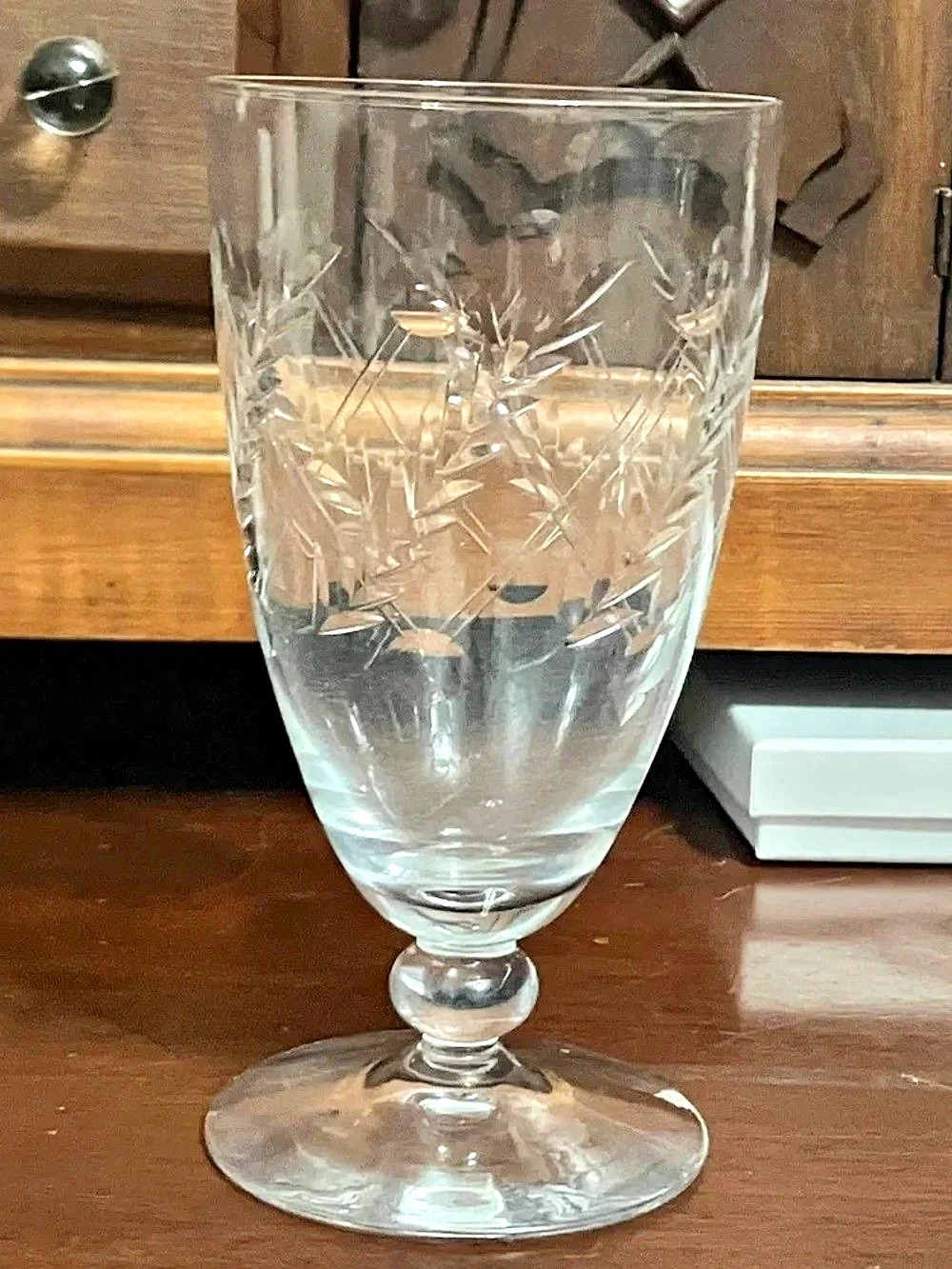Cut Glass Stemmed Goblet